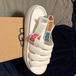UGG white sport yeah sandals